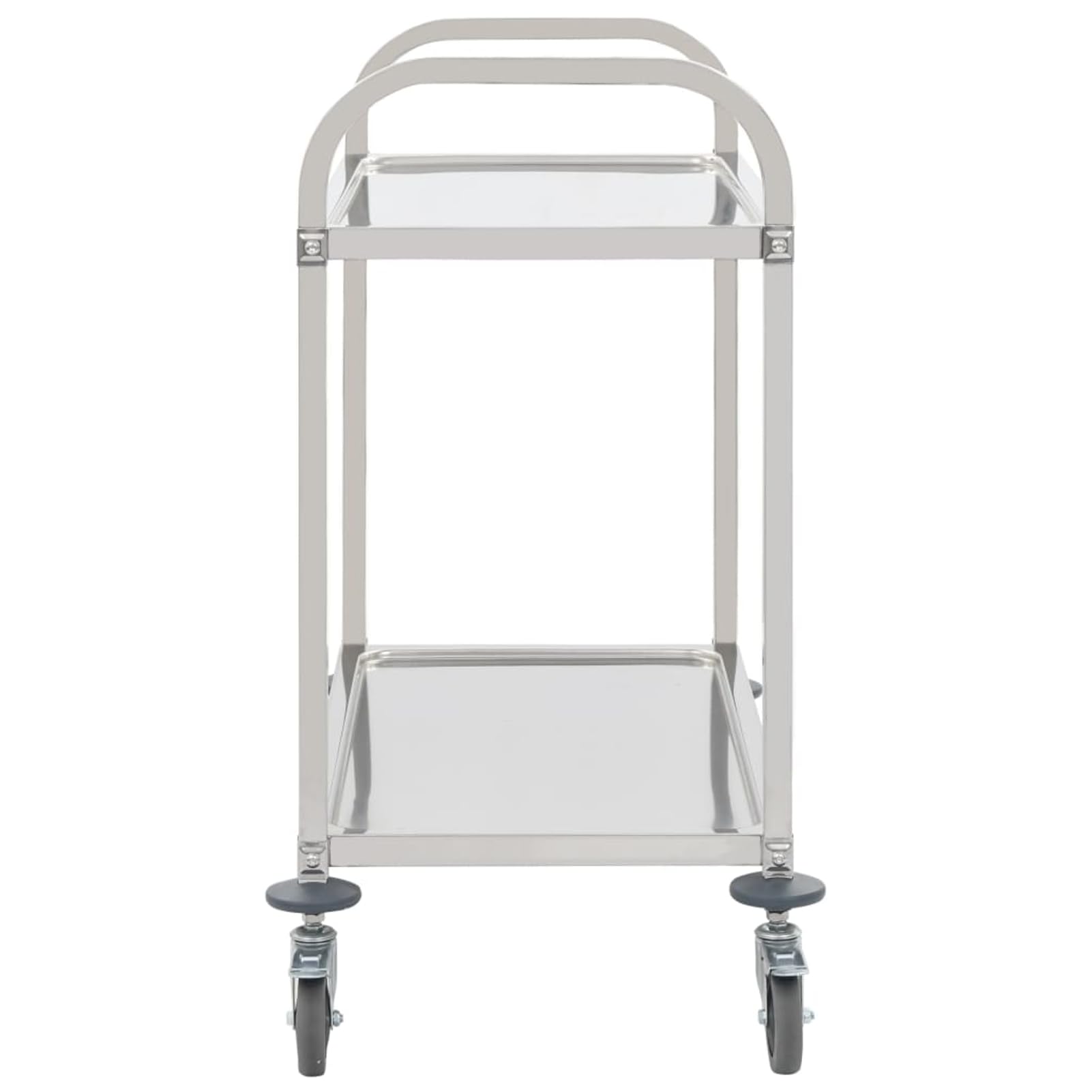 Gecheer Carrello per il trasporto con 4 ruote girevoli, carrello da a 2 livelli, 96,5 x 55 x 90 cm (lunghezza x larghezza x altezza) con 2 livelli, salvaspazio, facile da trasportare per hotel