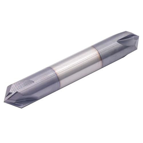 Miniatura 5 de BestParts Fresa de extremo de carburo sólido de alto rendimiento, fresadora de chaflán - extremo doble - recubierto AlTiN, 4 flautas, ángulo de