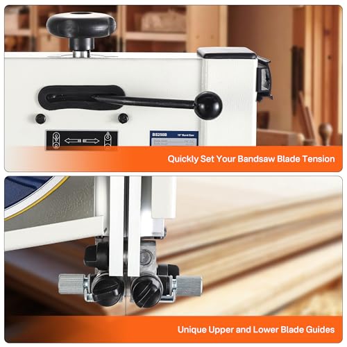 image for QD-KYOHO Band Saw, 10-Inch Bandsaw for Woodworking, 1515 & 3280 FPM Du