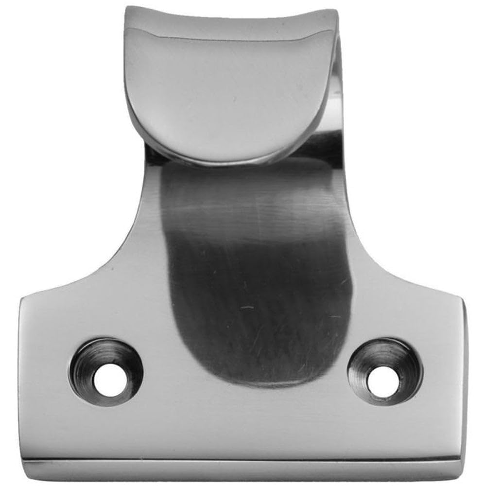 Loops Polished Chrome Cast Sash Window Lift Pull Handle 32Mm Fixing Centres 48 X 45Mm