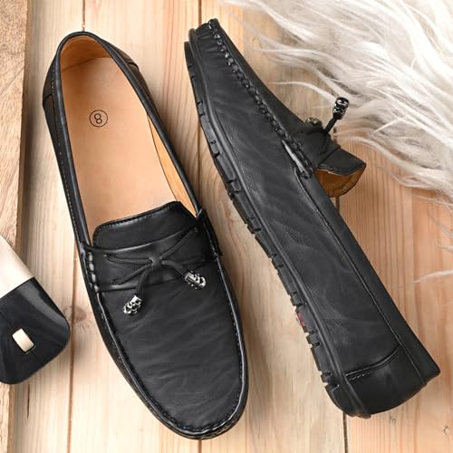 Image of Karaddi Men's Loafer Shoes Tan Brown Black Shoe for Men Casual