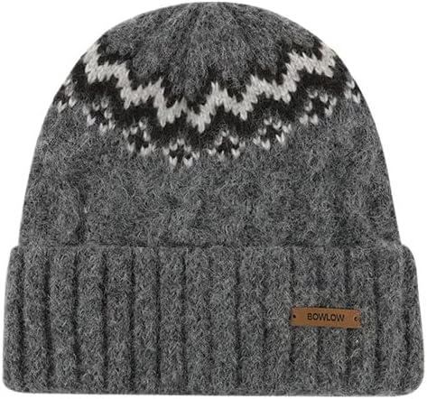 Women's Autumn and Winter Striped Knitted hat Retro Warm Ear Protection Niche Wool hat