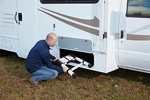 image for COSCO SmartClose 14-ft Max Reach Height Aluminum Telescoping Ladder wi