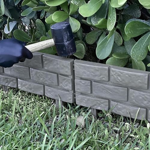 Clôture pour jardin résistant aux intempéries avec modules DIY effet pierre