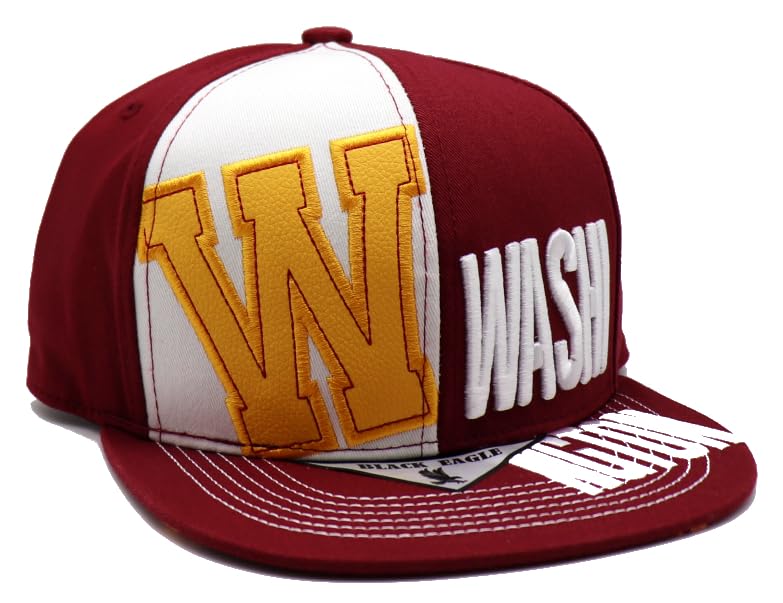 Washington New Basic Leader City W Block Burgundy Gold Era Snapback Hat Cap miniatura 4