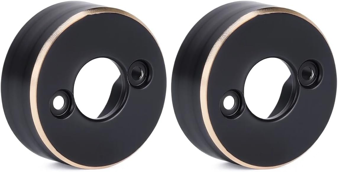 Axial SCX30 1/30 Brass Upgrade Set - Steering Knuckles/Diff Covers/Rear Hub Weights - for Ford Bronco Jeep Wrangler Models (Rear Axle Weight)
