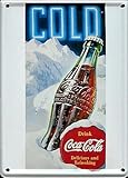  Coca Cola Ice metallo Cartolina/Mini-Sign
