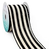 CT CRAFT LLC Striped Canvas Cotton Ribbon 2.5
