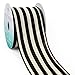 Canvas Ivory Stripe Black Wired-2.5 inch x 10yards