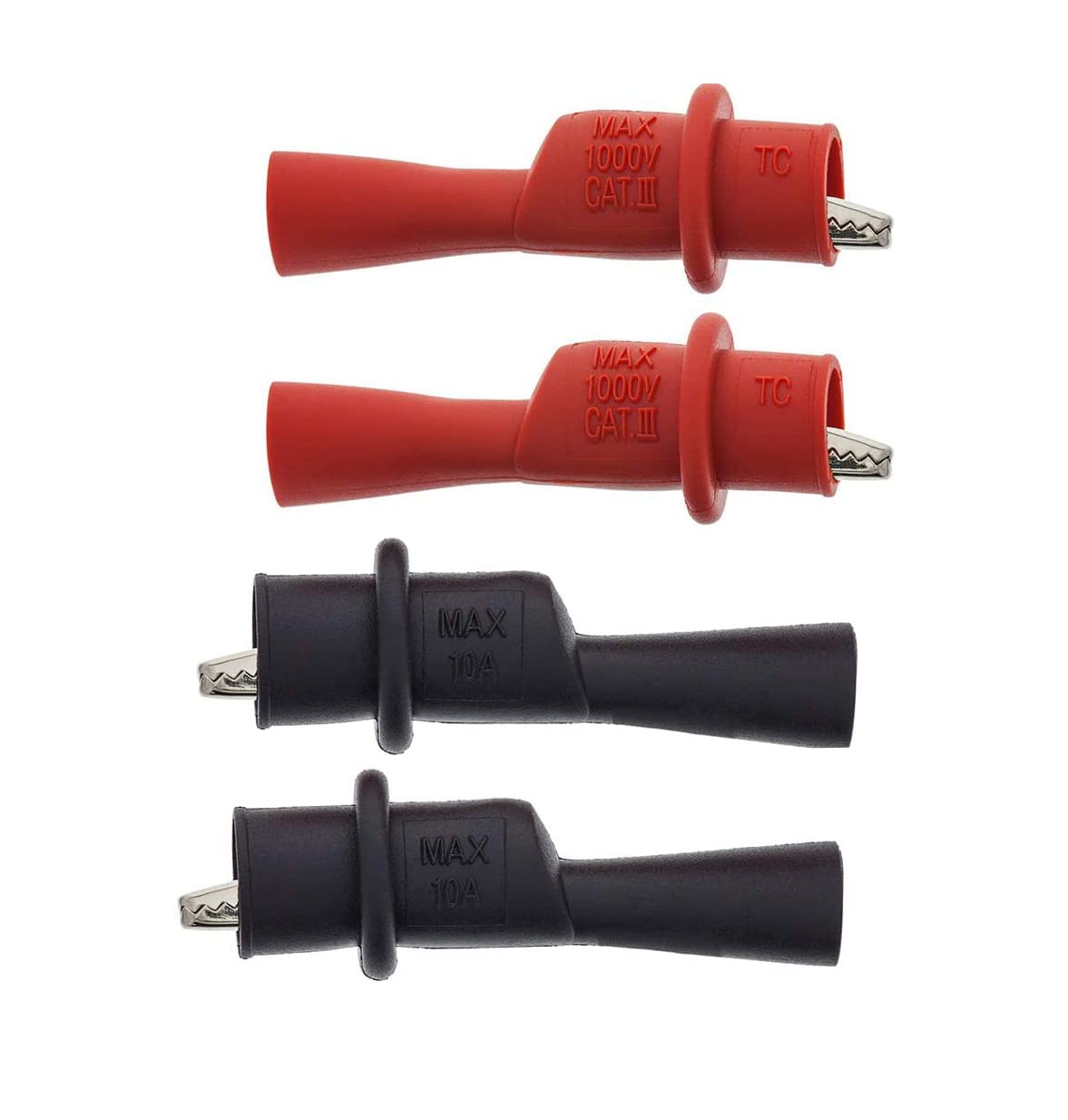 Replacemen Push-on Alligator Clips for Multimeter Test Lead,4 Pcs (4 PCS)