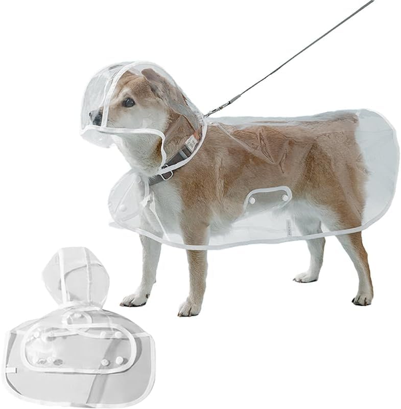 【2025年のNEWスタイル】犬用レインコート ペットレインコート 帽子付き 透明 マント 防水 防雪 防風 風よけ寒さ 梅雨対策 レインコート 着脱簡単 耐久性 小型犬 中型犬 大型犬 柴犬 散歩 お出かけ ペット レインコート【3XL(推奨体重: 10KG-15KG)】