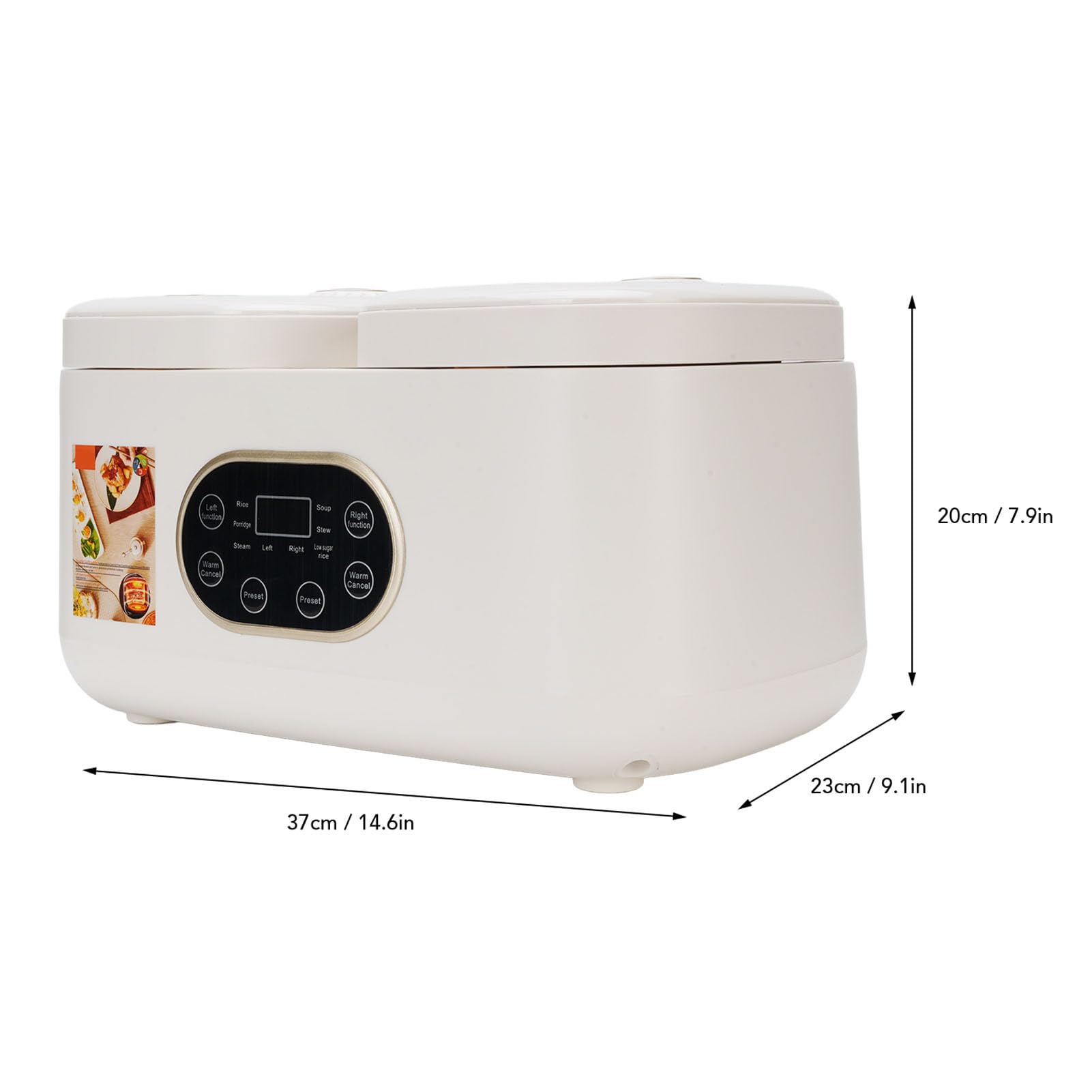 Doppelter Slow Cooker, Timer -Funktion, 2 -up -Deckel, Multifunktionaler Kochtopf, Buffetserver, Dual für die Sammelparty -Sammlung (EU-Stecker 220V)