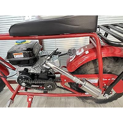 Upgrade Exhaust with Muffler For Coleman Powersports CT200U BT200X,For Predator 212cc 196cc/6.5HP Go Kart and Gas Mini Bike Silver