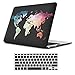 iLeadon MacBook Air 13 inch Protective Hard Case Rubber Coated Ultra Thin Shell Cover+Keyboard Cover for Older Version MacBook Air 13 inch Model A1369/A1466 (MacBook Air 13", Black Map)