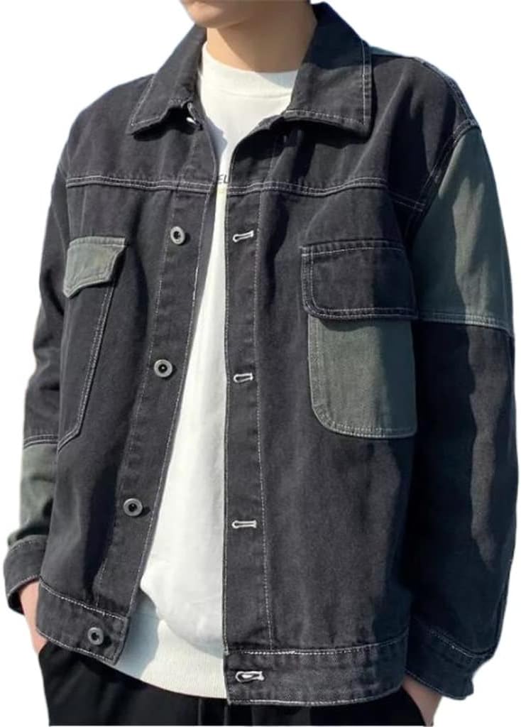 Jacket Coat Tooling Boys Spring And Autumn Korean Men's Denim(XL code)