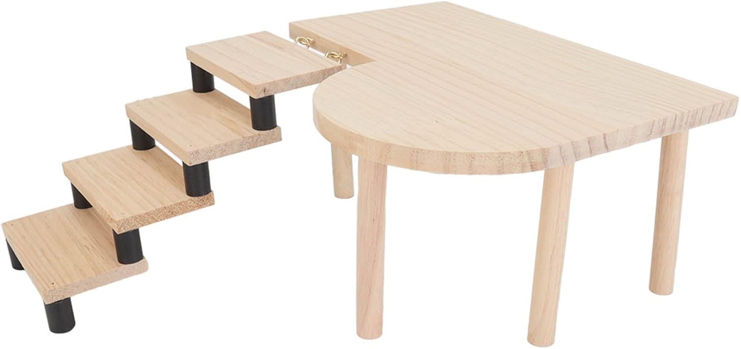 Hamster Wooden and Stairs Hamster Wooden and Stairs Exquisite Healthy Cute Pet with Ladder for Small Pets Hamsters Guinea Pigs