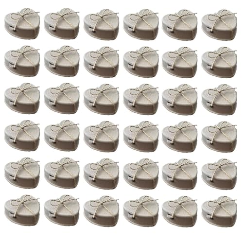 Lot de 30 boîtes à œufs en forme de cœur en forme de cœur avec corde de jute | Organiseur réutilisable pour les parents, les familles, les agriculteurs, les boulangers, les fêtes, les mariages, la