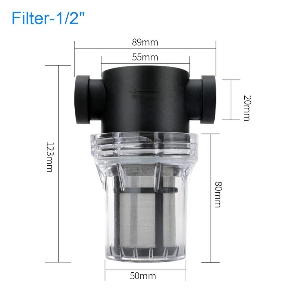 Filtro per tubo dell'acqua, schermo a rete in linea, 1 filtro in plastica da 1/2" 3/4", 1", 40 mesh 80 mesh, per pompa dell'acqua, per irrigazione agricola/spazzatura/lavaggio auto/allevamento (80