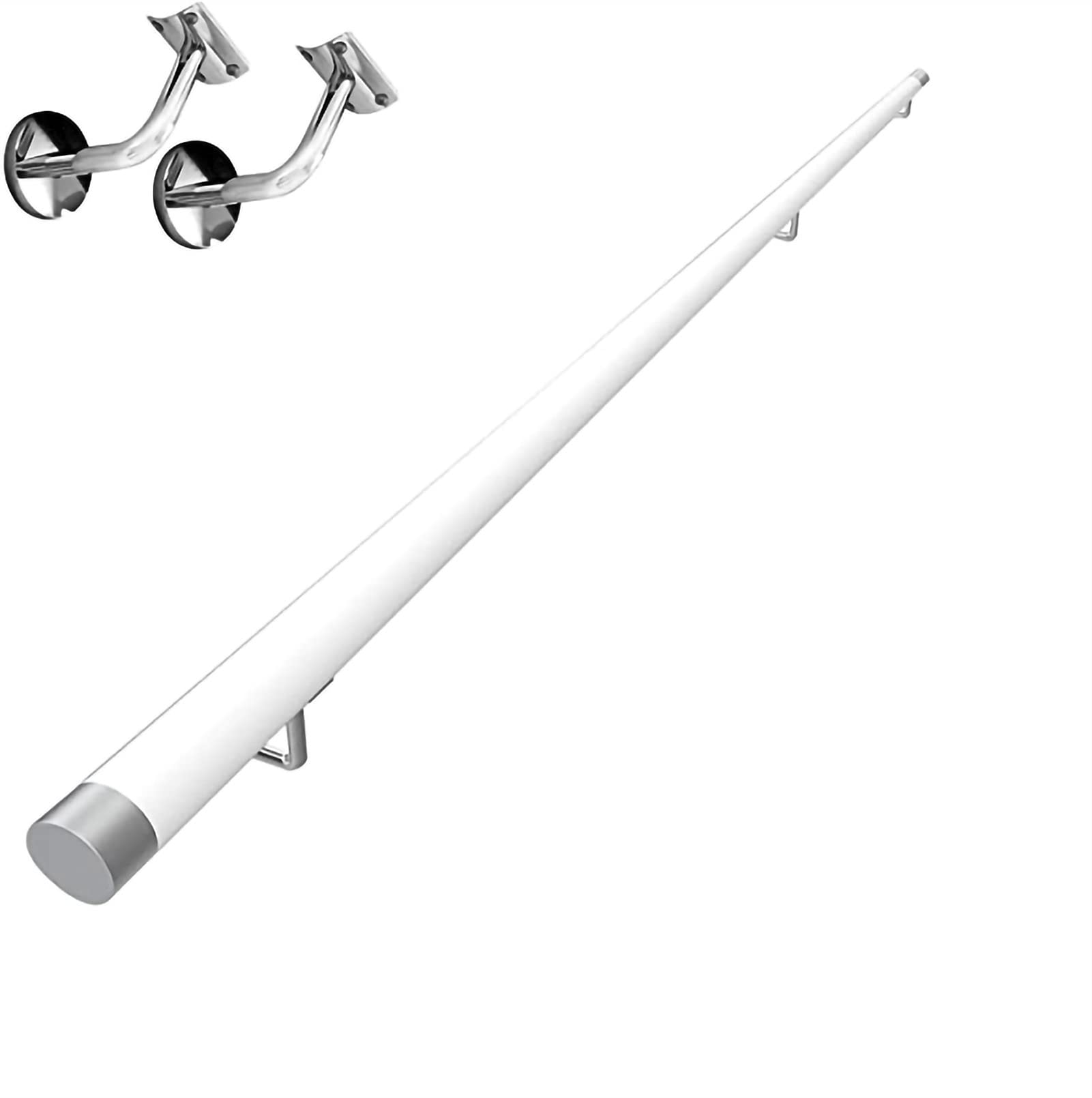 Biały drewniany zestaw il do irs i korytarzy, 0,5 m-4 m Adjuble antypoślizgowe balustrady, 350 cm / 11.4ft/11,4 stopy bezpieczny pręt podtrzymujący do poręczy i szyn na podczerwień