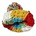 BIBITIME Multicolor Cable Knit Beanie Hat Handmade Soft Stretch Cap Colorful Pom (One Size for Adult, Green)