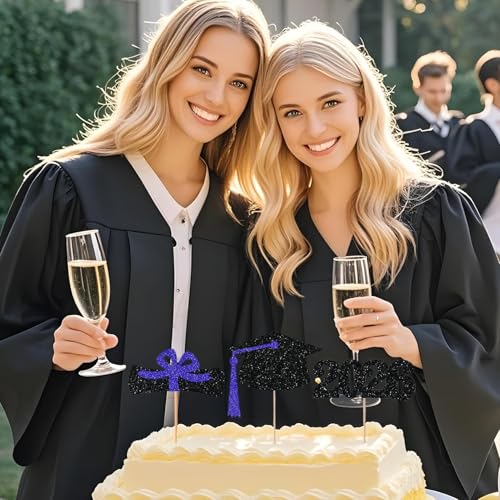 Cartel de Descuento de Diploma para Jarrón de Flores - De Pasteles | Dientes Decorativos 2026 para Cupcakes de Graduación, para Mesa de Cena Celebración Escolar Actividad - imagen 2