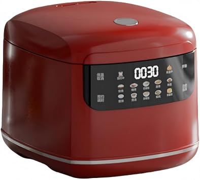 Rice Cooker Upgraded Double Spray Aluminum Liner Ceramic Glaze 400W High Output Touch Operation Easy to Use and Clean Red Double Spray Aluminum Bladder