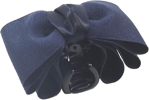 Amazon 日本製 4 幅 グログラン トリプル リボン バンス クリップ 小さめ ヘアアクセサリー まとめ髪 髪留め ハンドメイド ポイント消化 Yu 23 ネイビー バレッタ クリップ 通販