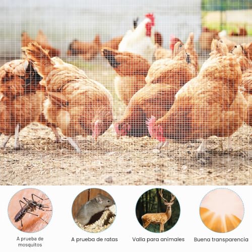 Miniatura 5 de Malla Metálica Fina 1mm 40 X 200cm Malla De Alambre 20 Mesh Malla Tela De Acero Inoxidable 304 Ideal Para Cercado De Jardín Y Enclos Para Pequeños Animales