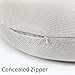 SWESEN Nursing Pillow Cover, Soft Removable Cover for Breastfeeding Pillows, Pillow Slipcover for Baby Boys and Girls, Comfortable & Breathable, Smoky Gray, Washable (Only Cover)