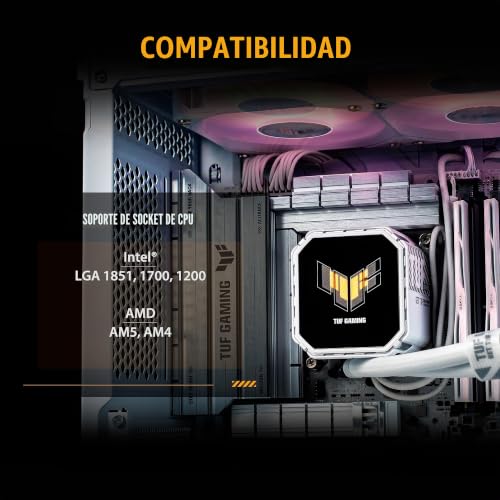 ASUS TUF Gaming LC III 360 ARGB White kit refrigeración líquida AiO con tubos de 400 mm para CPU 7