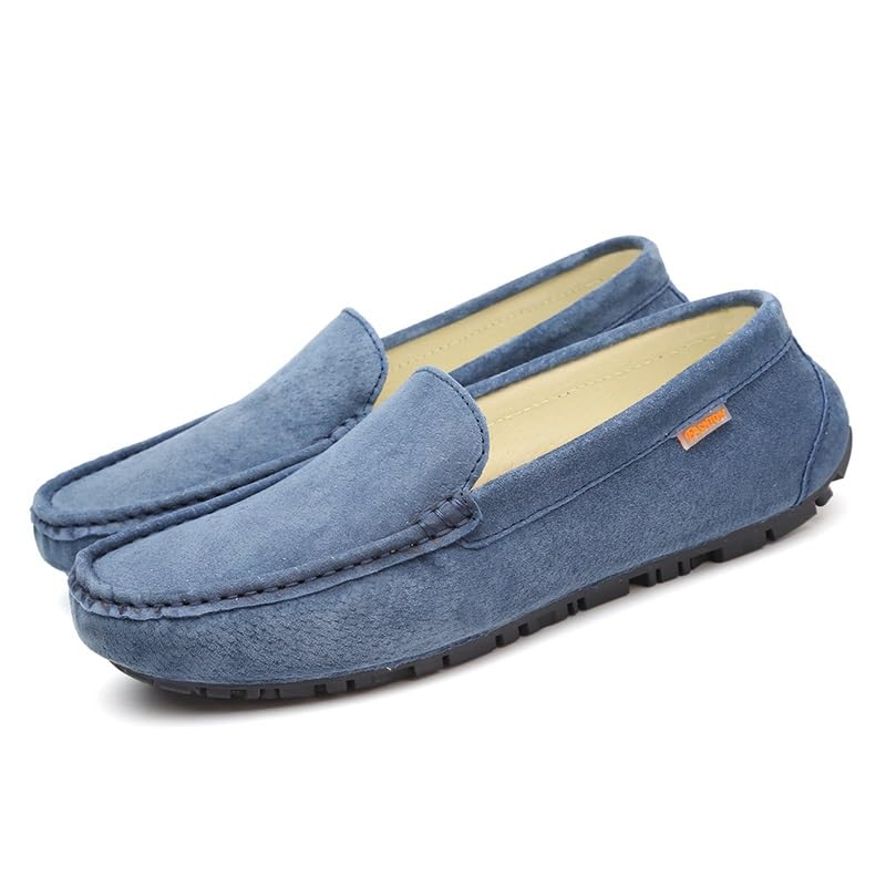 Mens Loafers Shoe Round Toe Suede Vamp Driving Loafers Flexible Slip Resistant Anti-Slip Casual Slip-ons3