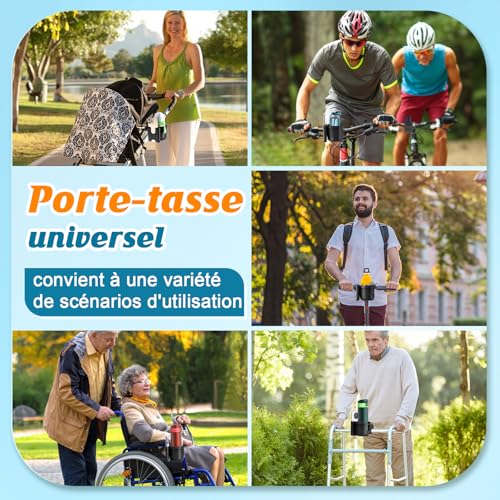 Miniatura 7 de Portavasos Para Cochecito,Guiseapue Portavasos Para Bebidas Y Café Con Caja De Almacenamiento Para Teléfono,Ajuste Universal Portabotellas Silla De Paseo Para Bicicletas, San Valentin Regalos Mujer