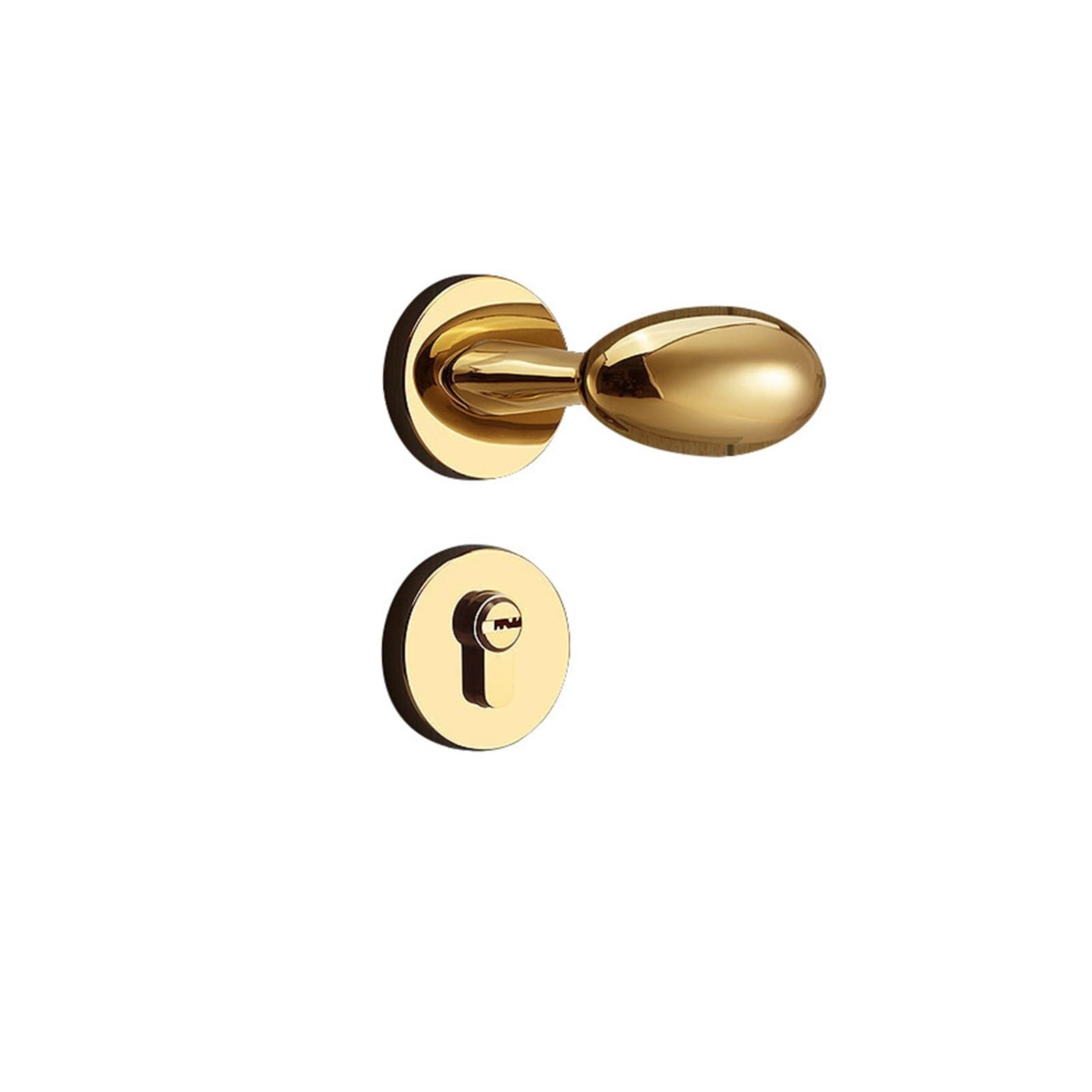 Serrure silencieuse PVD Gold pour porte en bois intérieure de standing