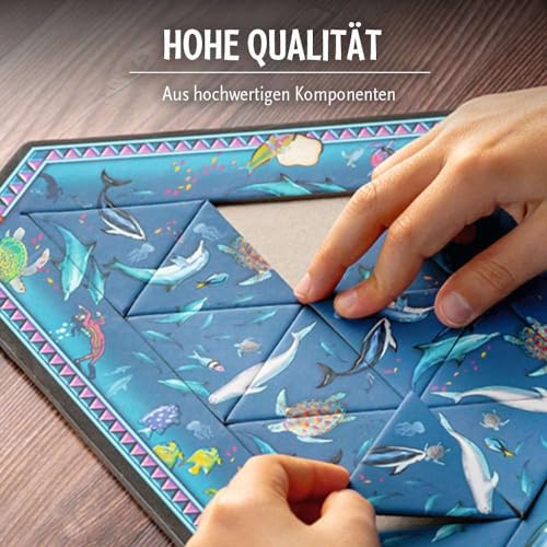 ThinkFun 76491 Triazzle Delfine, EIN Logikpuzzle für Kinder und Erwachsene ab 8 Jahren