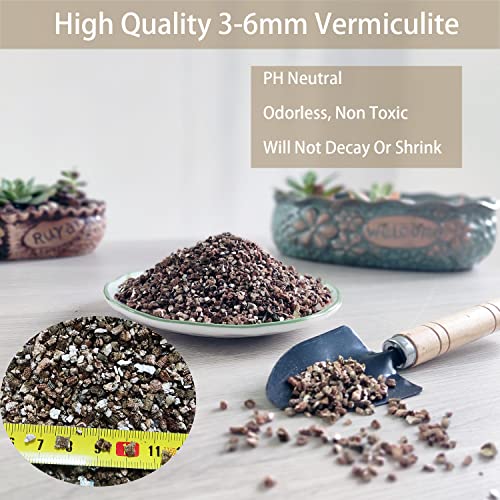 Natural Coarse Vermiculite 5Qt For Plants Organic Occurring Mineral Potting Mix Grow Medium For Potted Plants, Hydroponics, Terrariums, Orchids, Mushroom Growing Or Reptile Habitats (5Qt) #TOP1