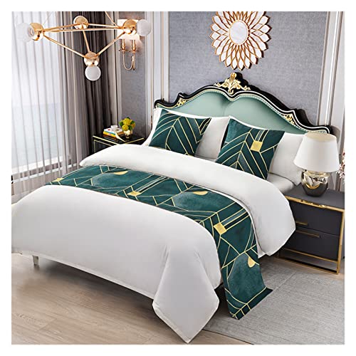 Dsmyyxgs 1Pc Golden Geometric Bed Runner Bedding Scarf Throw Bedding Bed Cover Protector For Bedroom Home Hotel Decorations (Color : Color10, Size : 50X50Cm Pillowcover) #TOP1