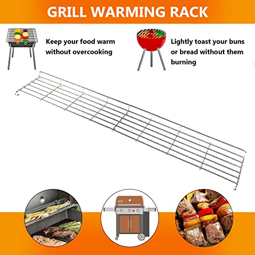 Hisencn 32.6 Inch Warming Rack For Genesis Ii 400 Series, Genesis Ii E410, Ii S410, Ii Se410, Ii S435, Ii E435, Stainless Steel Grill Rack Replacement Parts For Weber 66045 #TOP3