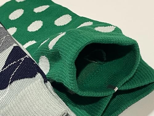 Spotlight Hosiery Men's Polka Dots Dress Socks, Green/White, Size 10-13, 1PR3