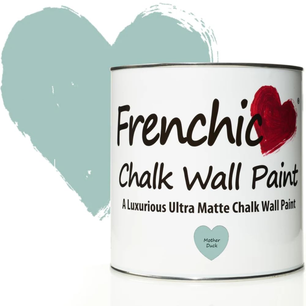 Frenchic A Graceful, Greyish Duck Egg Blue. Mother Duck Chalk Wall Paint, For Interior Walls & Ceilings, Ultra Matte, Washable & Scrubbable (2.5L)