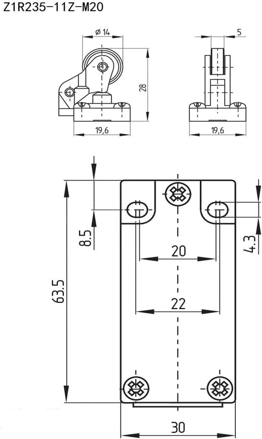 1pcs ZR235-11z-RVA ZV12H235-11z-M20 TS235-11z-2219 TV12H235-11z ZV7H235-11z-2841 TV10H235-11z ZR235-02Z-M20 Z1R235-11z-M20 Limit Switch(TS 235-11z-2219)