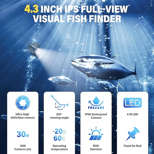 Caméra de pêche sous-marine à vision nocturne LED infrarouges et grand angle - 3