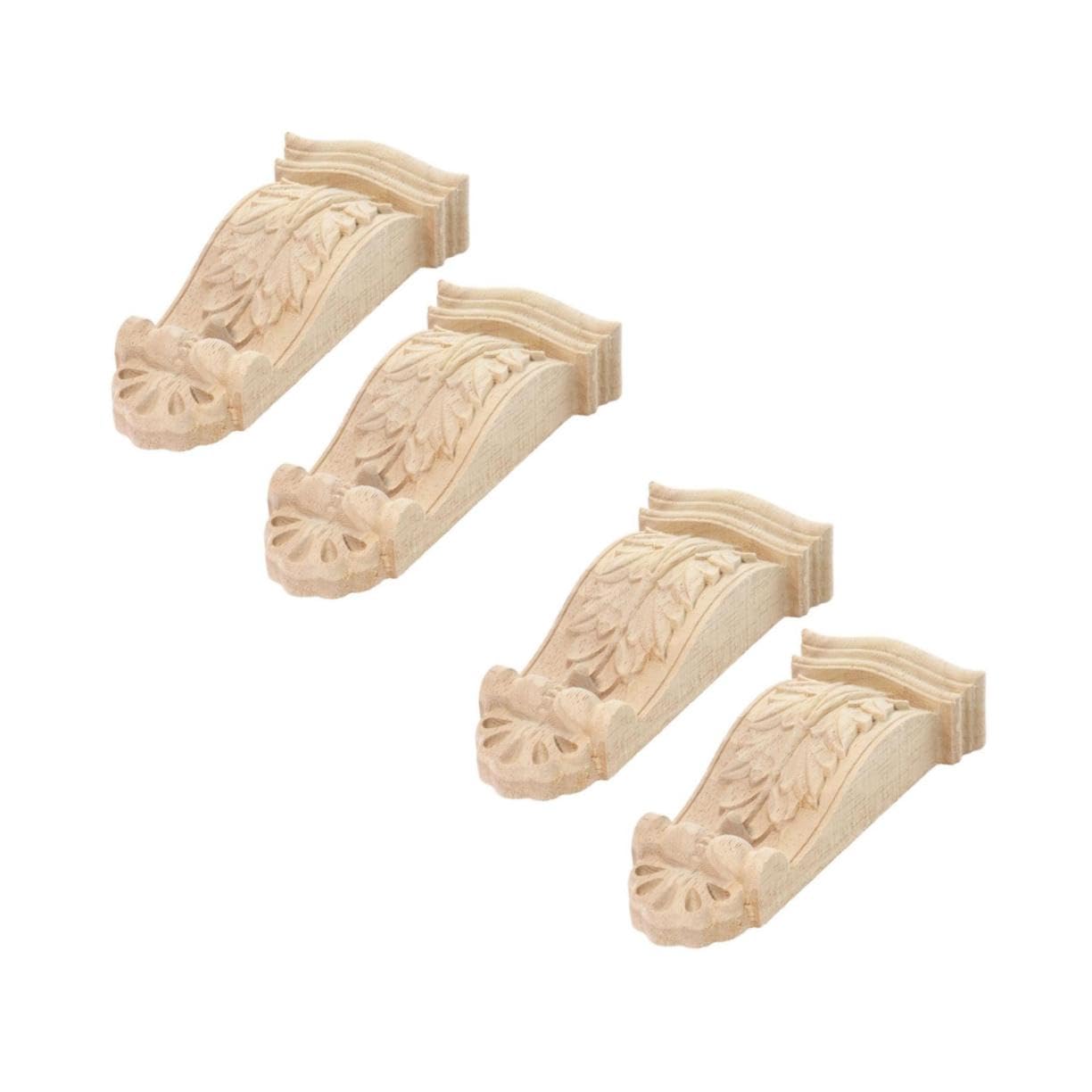 Ménsulas de madera PRETYZOOM de estilo europeo para decoración vintage de esquinas en muebles