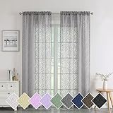 Rideaux filtrant la lumière : ces élégants rideaux gris anthracite peuvent filtrer la forte lumière du soleil, déployant dans la pièce une lumière vive et naturelle, tout en protégeant les sols et les meubles des forts rayons du soleil. Assez transparents pour une bonne circulation de l’air, favorisant un mode de vie plus sain.