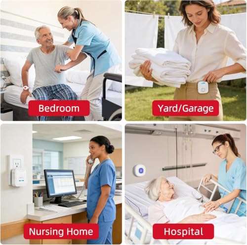 Image of CallToU Caregiver Pager Wireless Call Button for Elderly /Senior,2026 New Version Pager with Vibration & Rechargeable,Nurse Alert System for Home Care Seniors