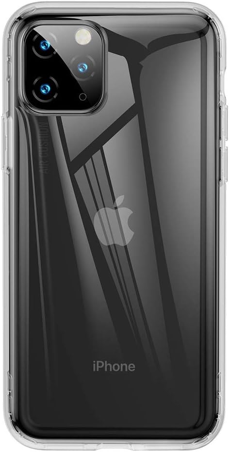 Baseus Safety Airbags Case Back Cover Designed for iPhone 11 Pro Max (2019) TPU Transparent Material with 360 Degree Protection (Transparent)