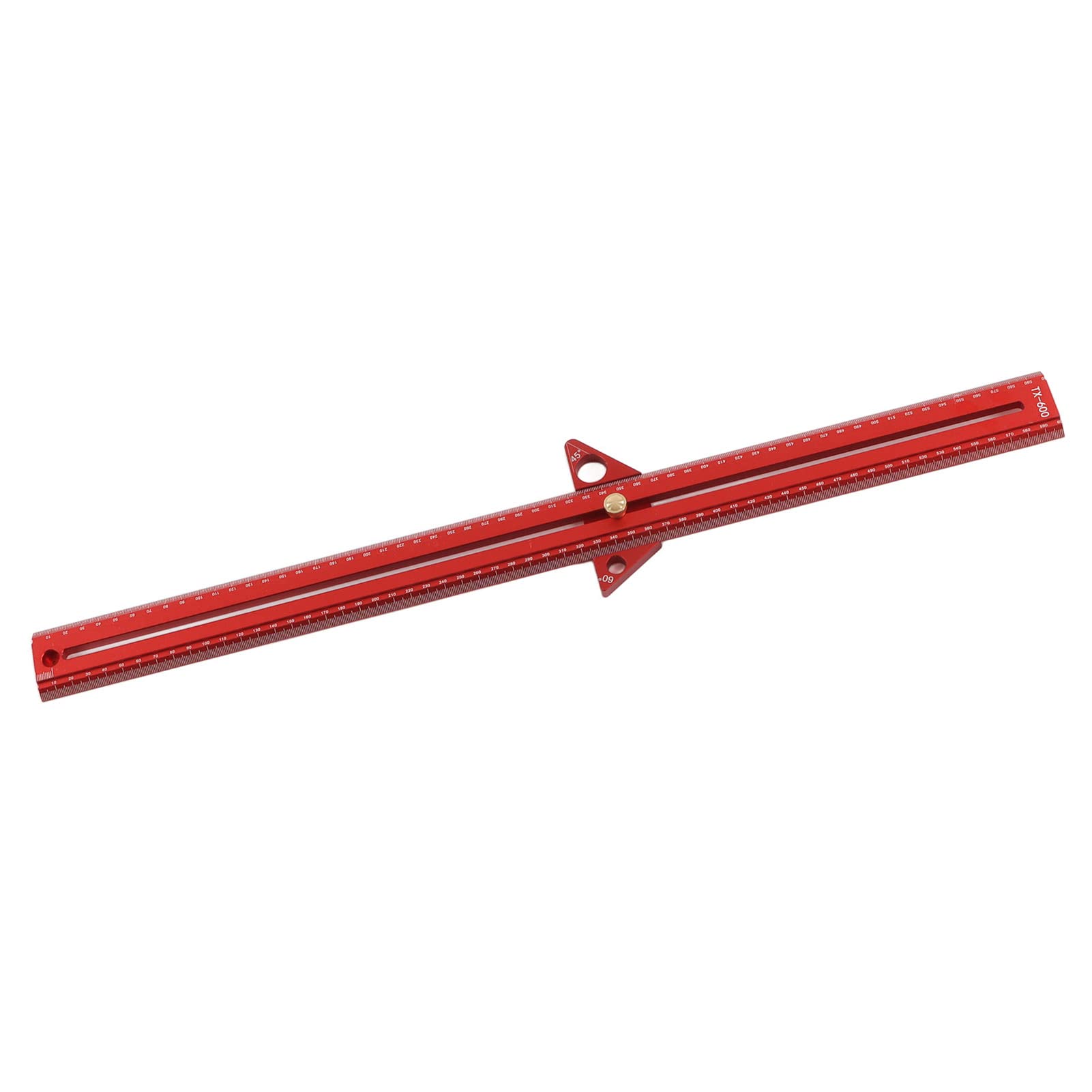 Linijka do pomiaru kąta w kształcie litery T do obróbki drewna Wielofunkcyjna aluminiowa stopowa przenośna linijka do pomiaru kąta (60 cm)