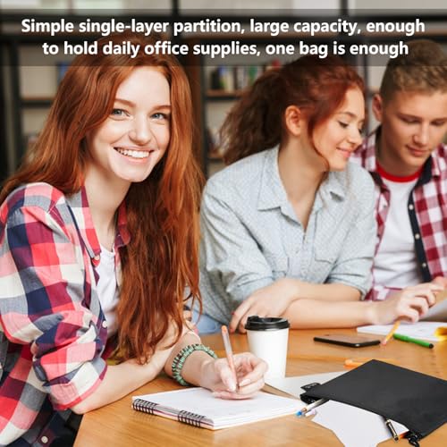 10 Stück Geldtaschen, Wasserdicht Banktasche A5 Dokumententasche Schwarz Geldmappe Reißverschlusstasche Oxford Geldtasche mit Reißverschluss für Schule Büro