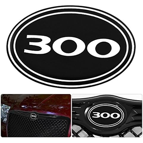 AJP Distributors Front Grille Grill 300 Logo Emblem Gel Sticker Compatible/Replacement For 300 300C Cover