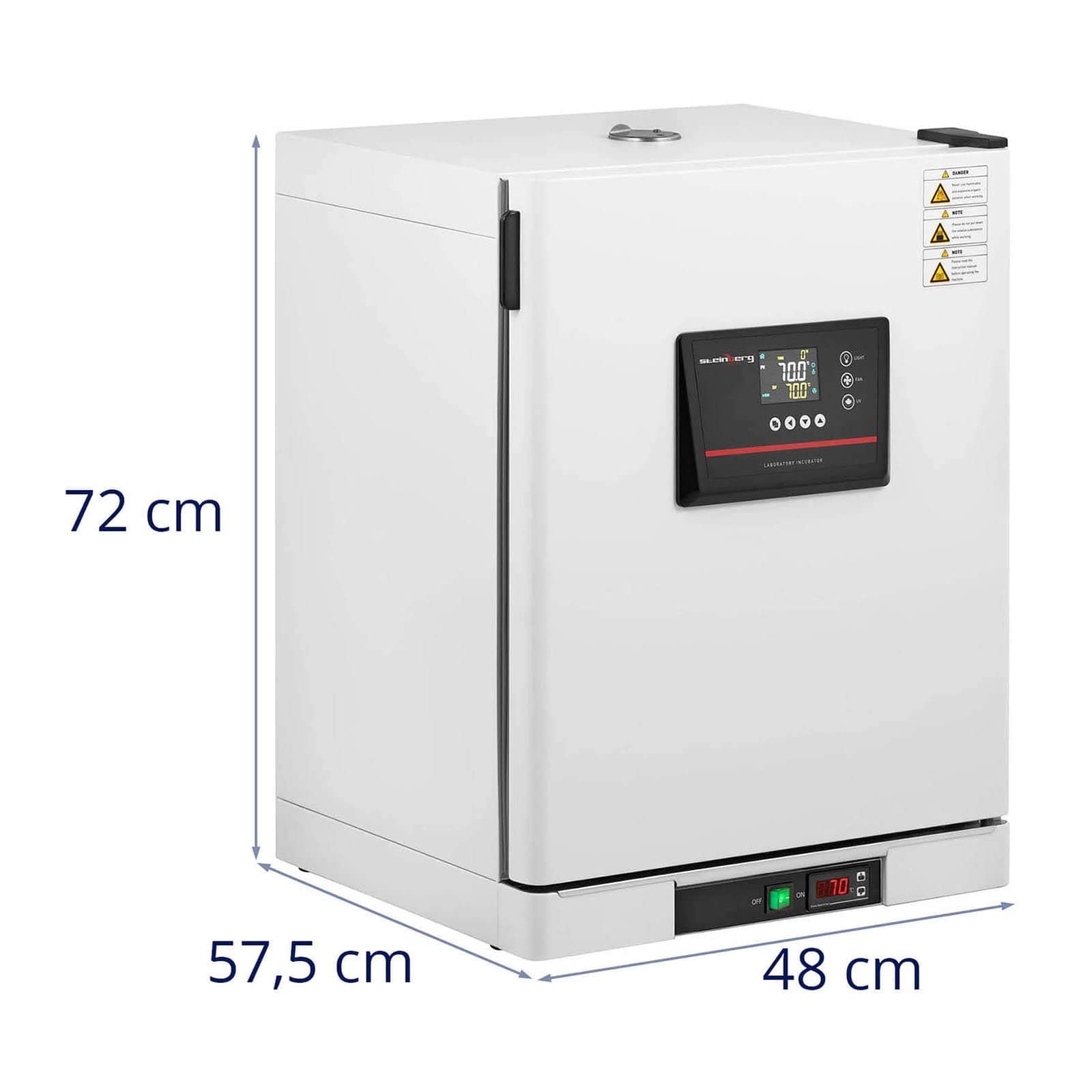 Steinberg Systems SBS-LI-65 Incubadora de laboratorio - hasta 70 °C - 65 L - circulación de aire estufa de incubación estufa de cultivo incubadora de cultivo