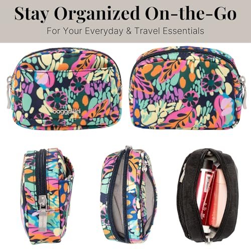 Image of Baggallini Women's Pocket Cosmetic - Lightweight Bag - Travel Essentials Makeup Organizer Mini